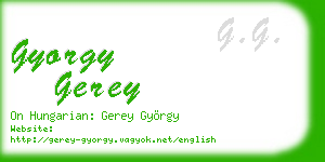 gyorgy gerey business card