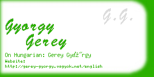 gyorgy gerey business card